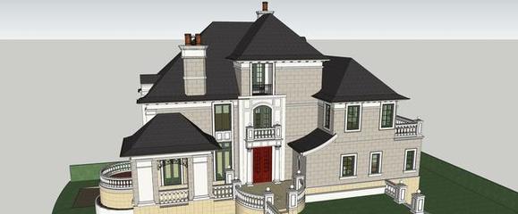 别墅建筑工程效果图,别墅石材装饰CAD图大全免费下载